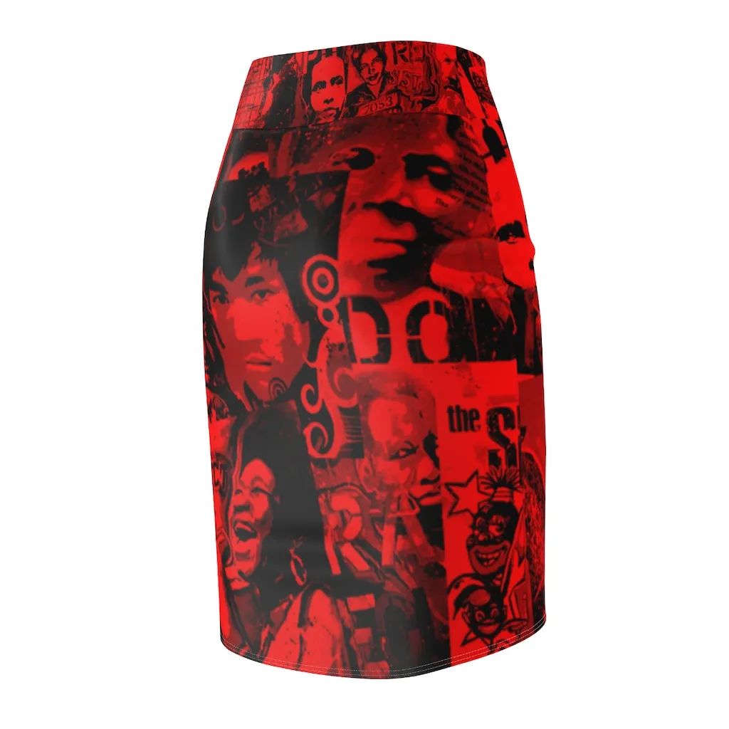 Heroism Art Pencil Skirt