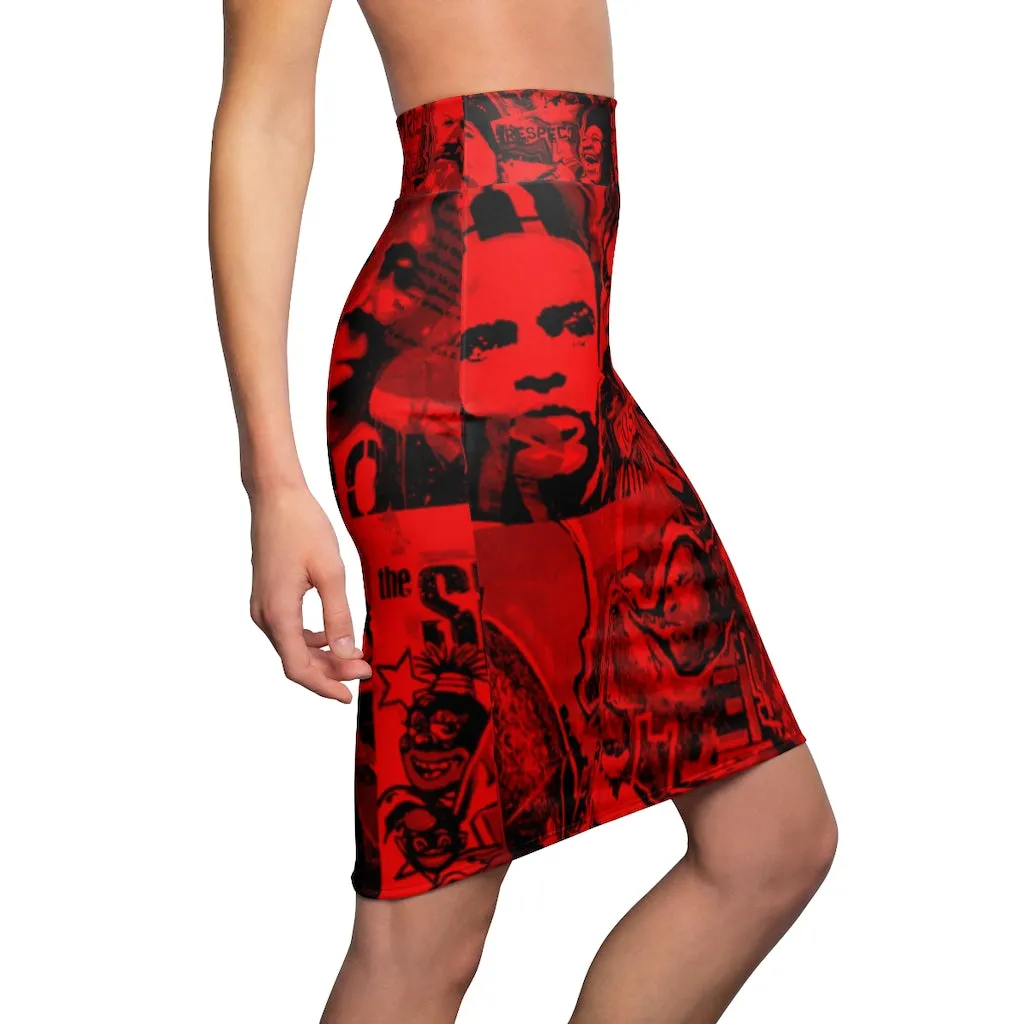 Heroism Art Pencil Skirt