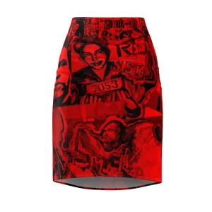 Heroism Art Pencil Skirt