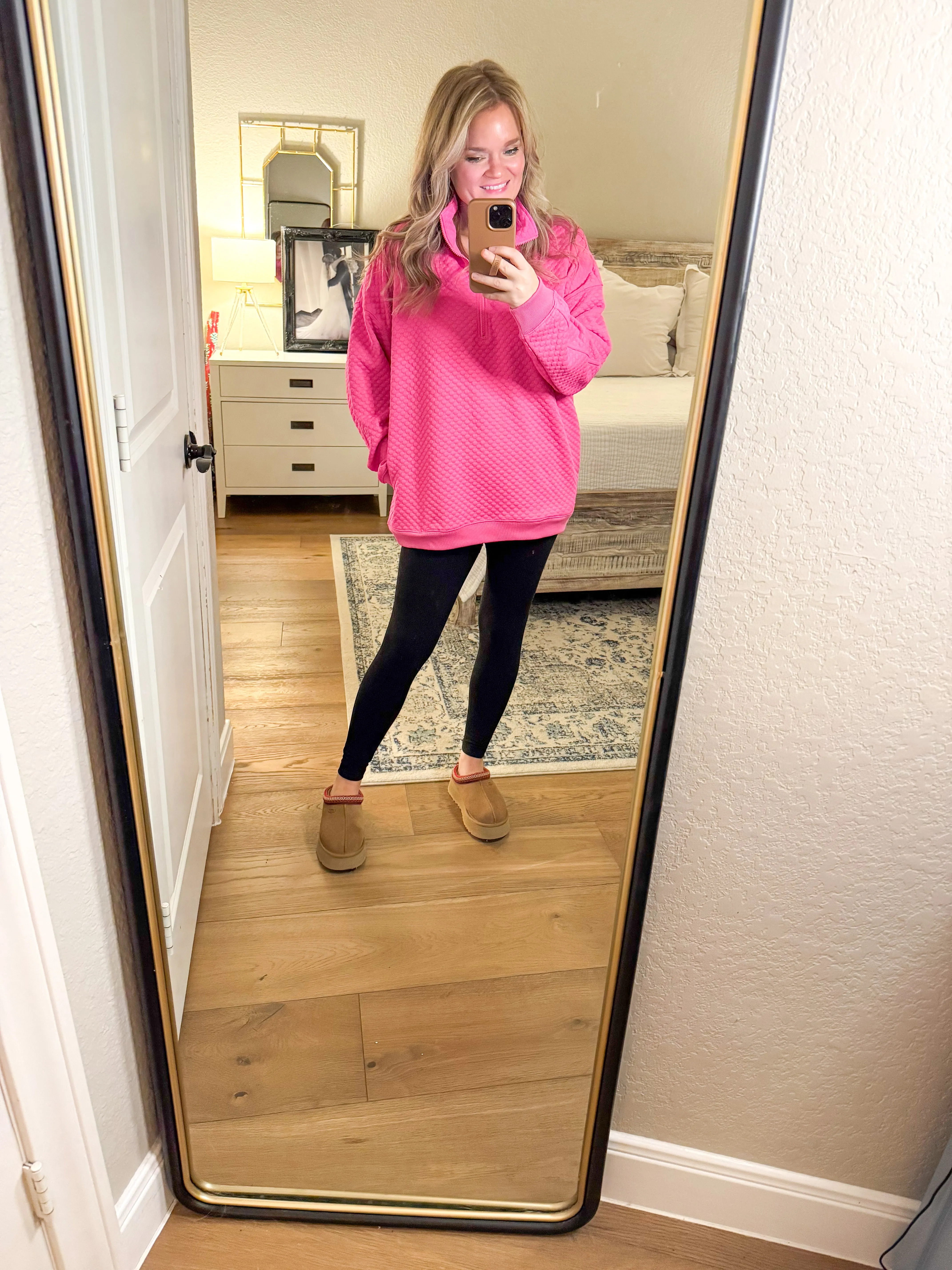 Hot Pink Tunic Half Zip