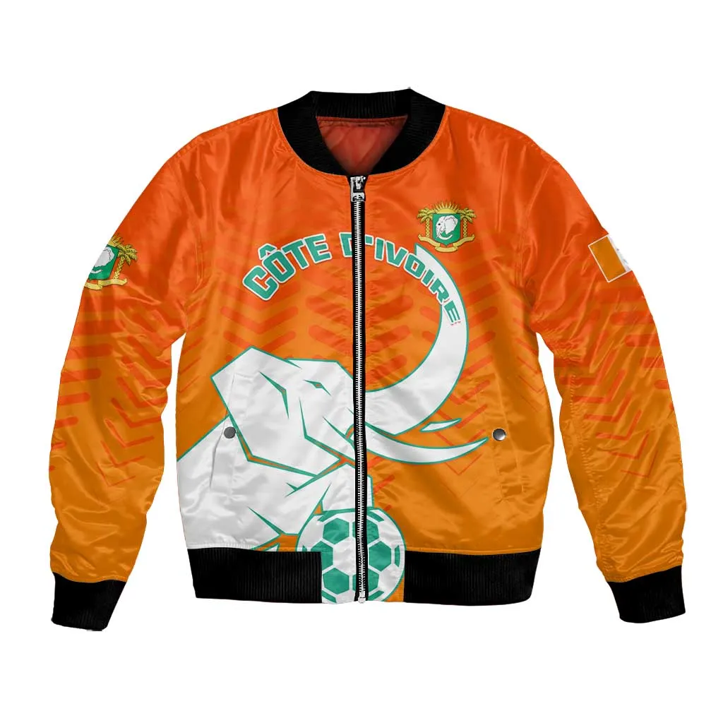 Ivory Coast Football Bomber Jacket - Go Les Elephants LT01