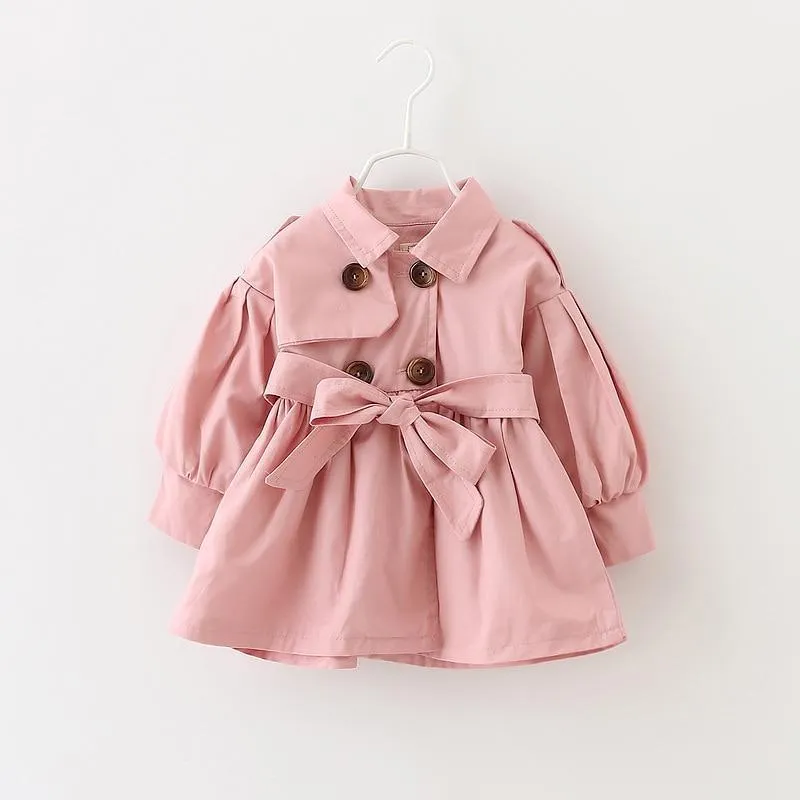 Jacket / Coat Baby Double Breast Windbreaker Jacket For baby girls 1-4T In elegant Modern New Style