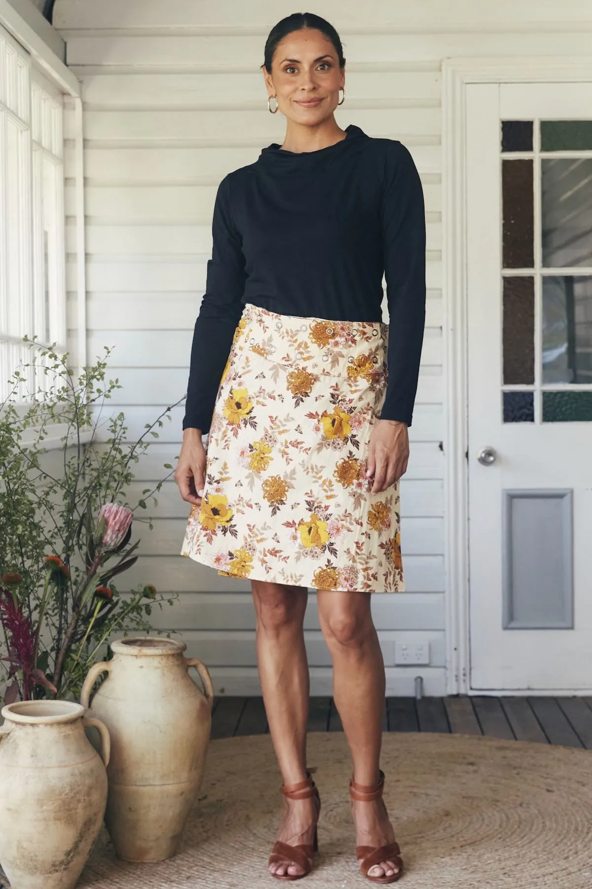 Jaya Reversible Skirt - Tigerlily & Cassia