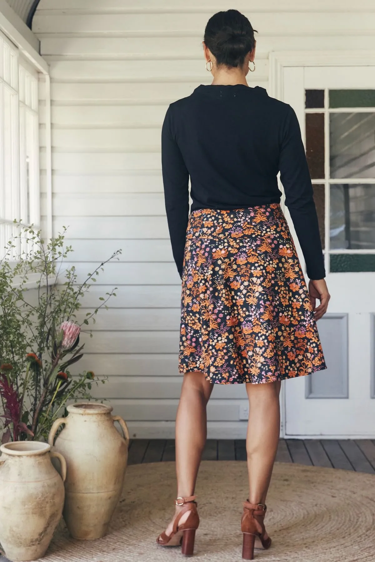 Jaya Reversible Skirt - Tigerlily & Cassia