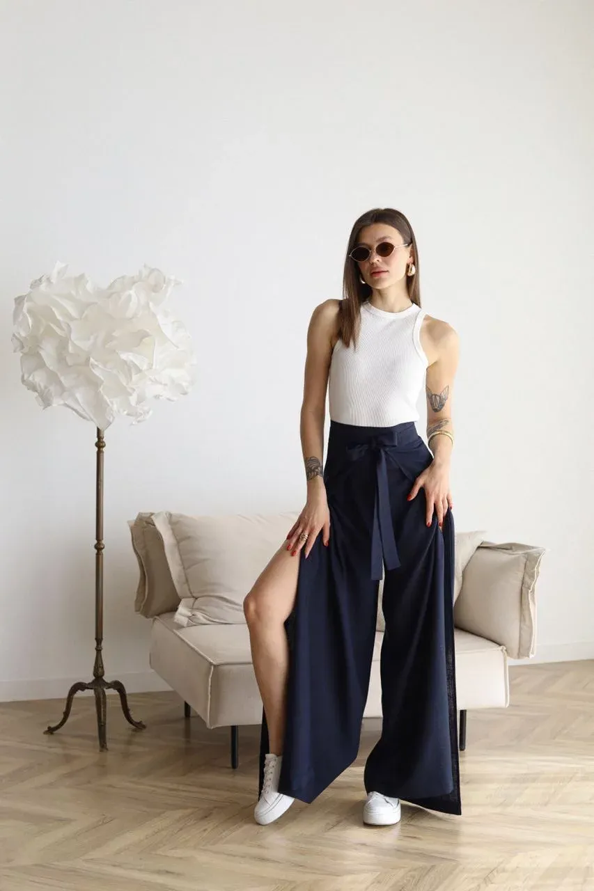Jenny® | Flared linen trousers