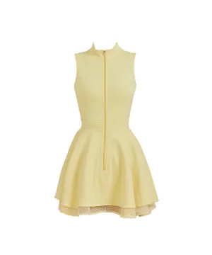 J.Jane Zipper Double Flared Dress - Yellow