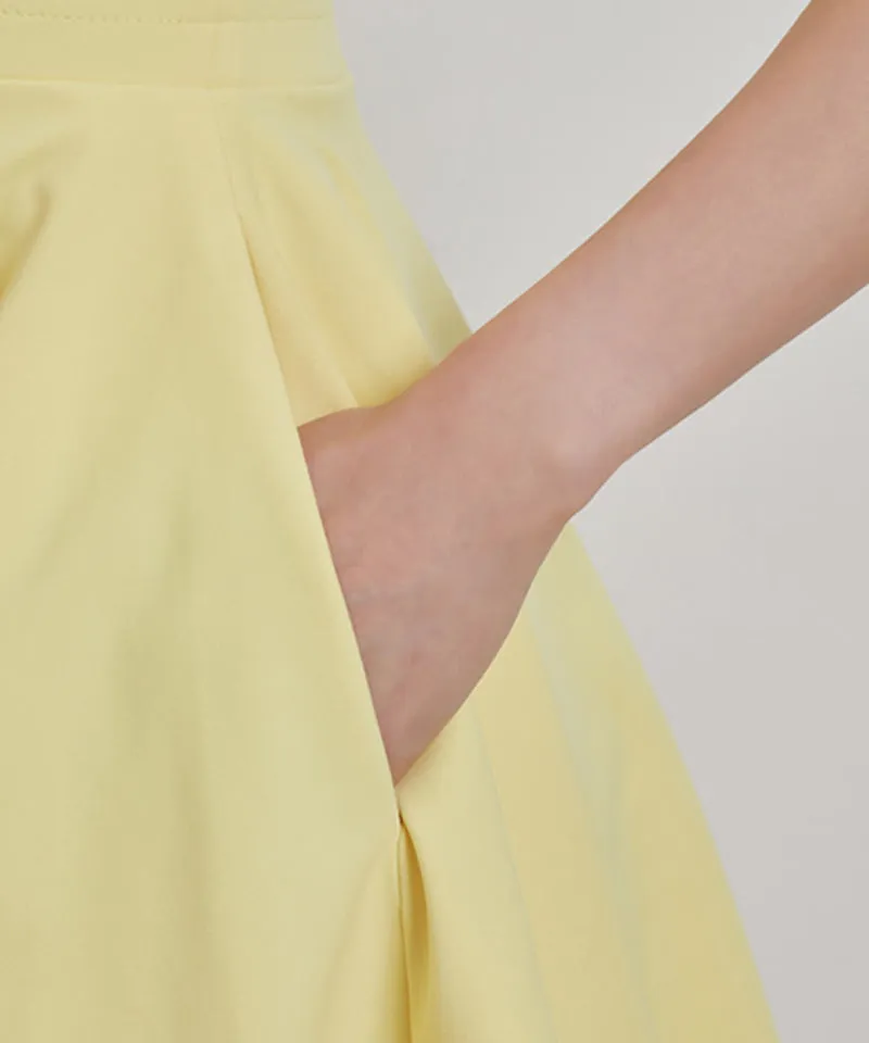 J.Jane Zipper Double Flared Dress - Yellow