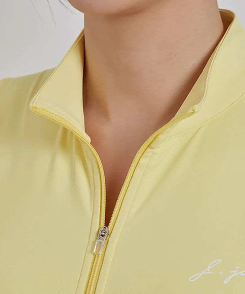 J.Jane Zipper Double Flared Dress - Yellow
