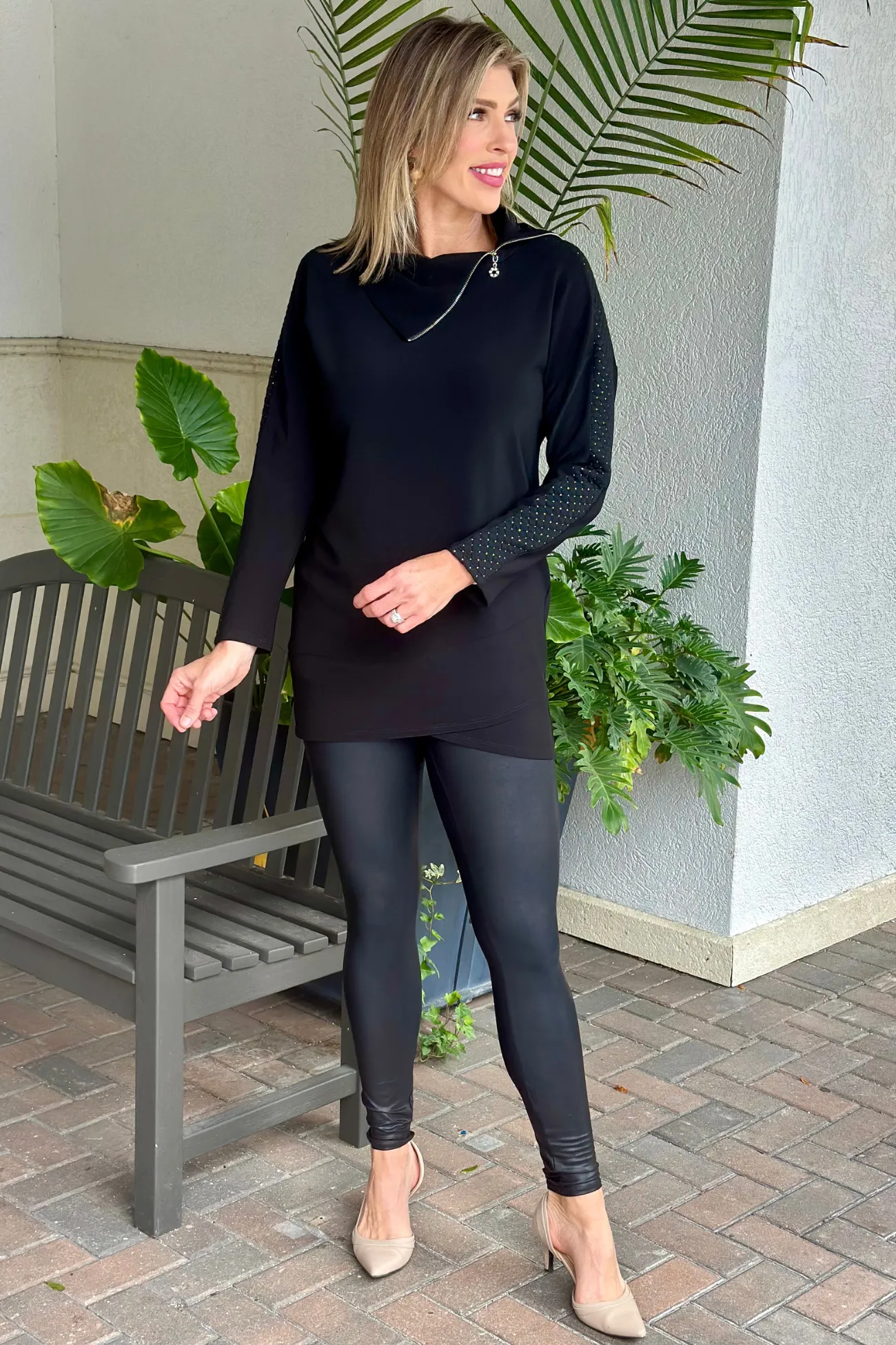 Joseph Ribkoff Lurex Quilting Silky Knit Tunic