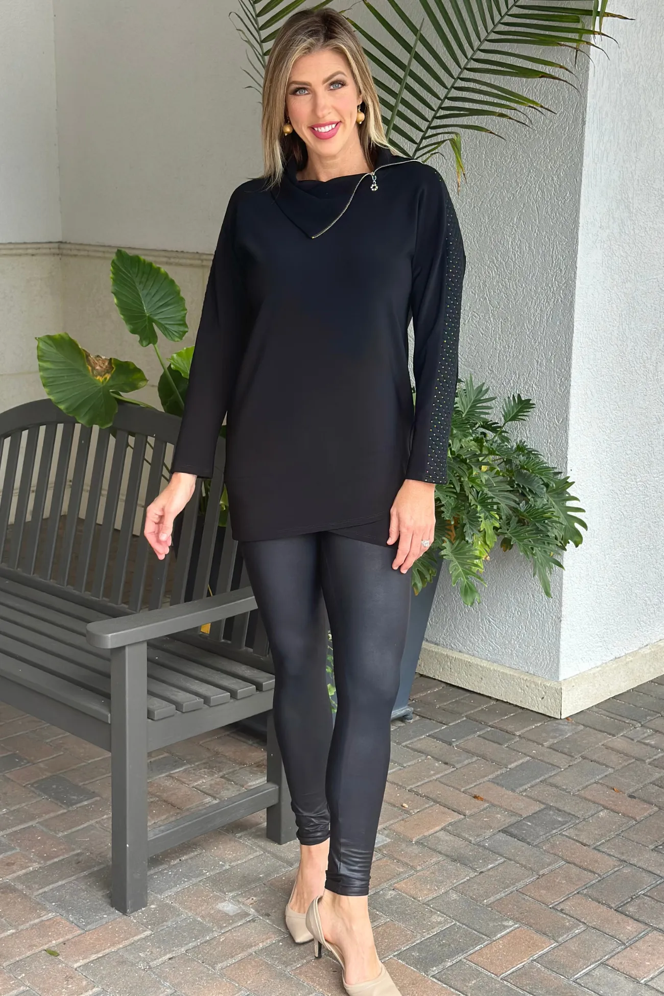 Joseph Ribkoff Lurex Quilting Silky Knit Tunic