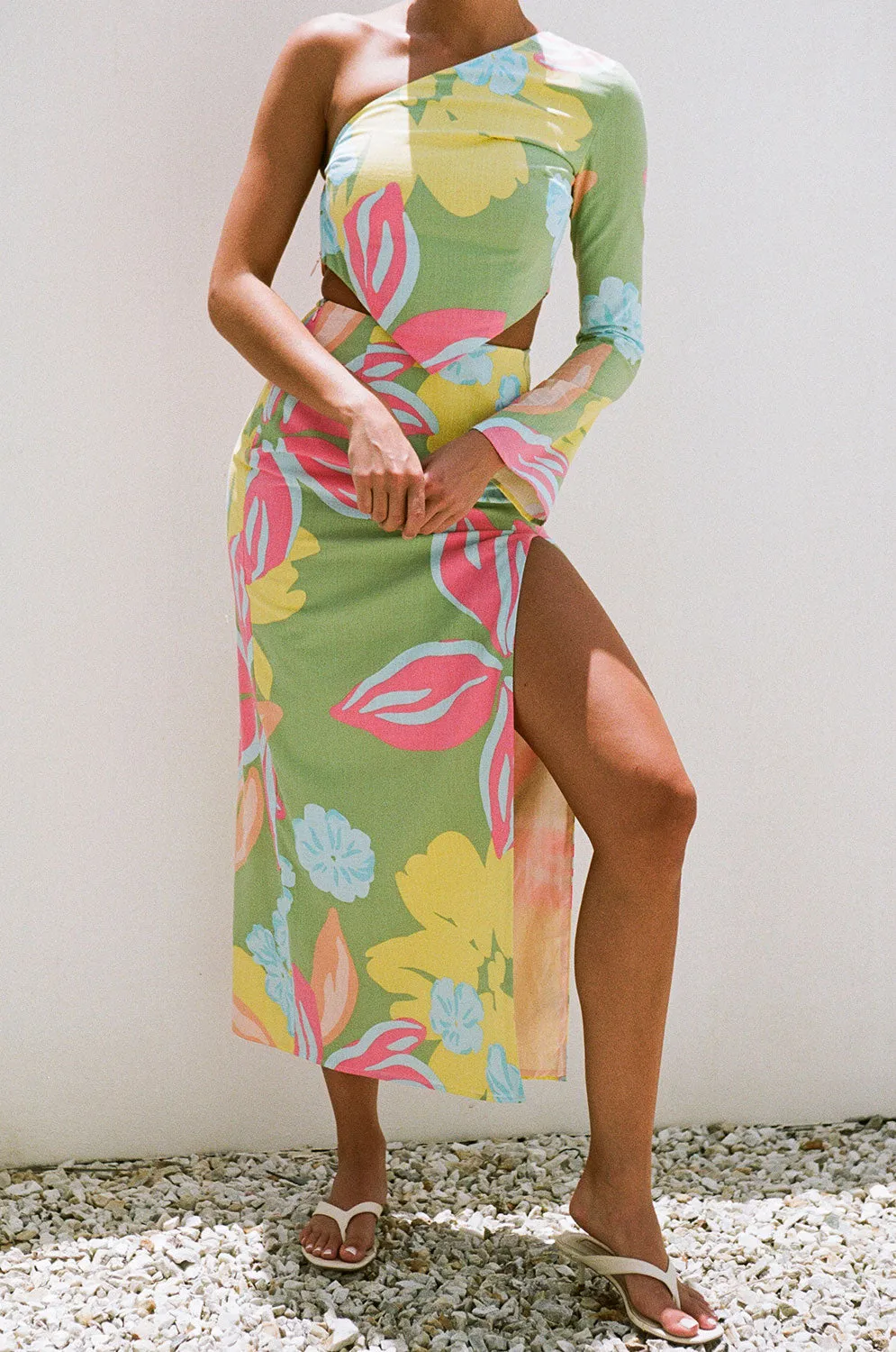 Kelcie Midi Skirt - Calypso Scarf