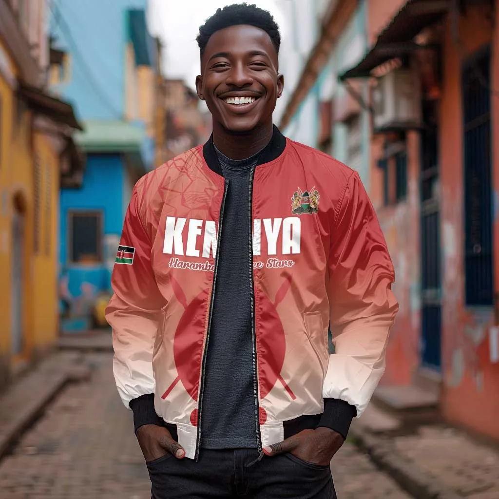 Kenya Football Custom Bomber Jacket Go Harambee Stars Go LT15