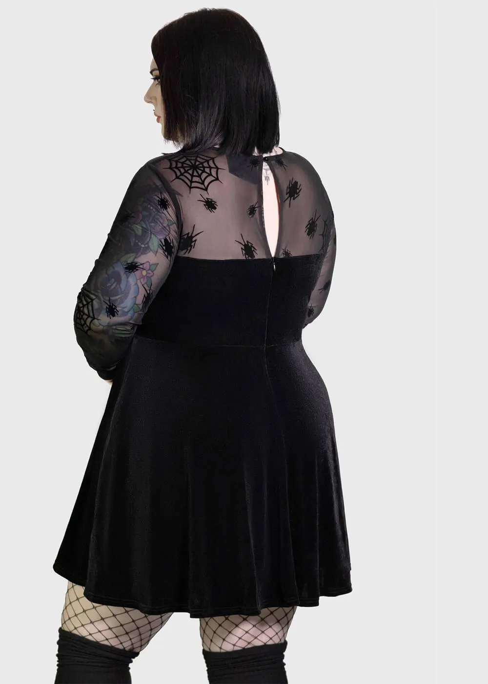 Killstar x Beetlejuice Here Lies Beetlejuice Mini Dress Black