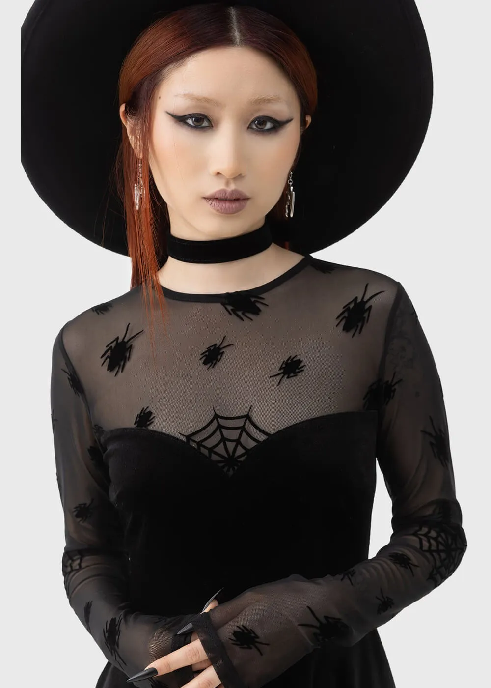 Killstar x Beetlejuice Here Lies Beetlejuice Mini Dress Black