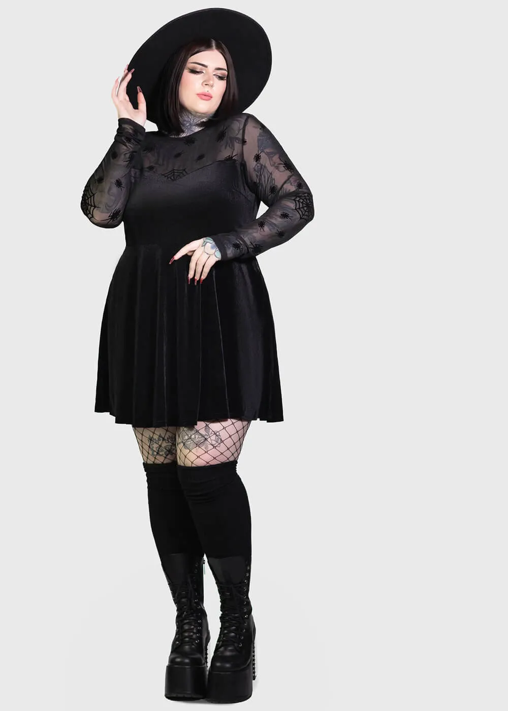 Killstar x Beetlejuice Here Lies Beetlejuice Mini Dress Black