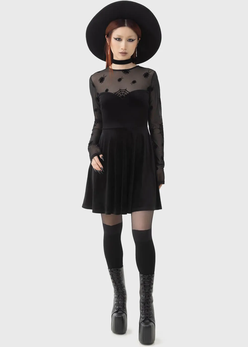 Killstar x Beetlejuice Here Lies Beetlejuice Mini Dress Black