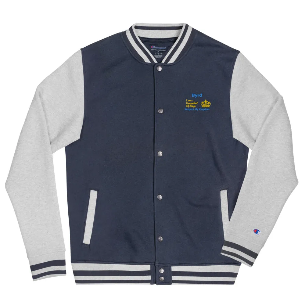 King Embroidered Champion Bomber Jacket