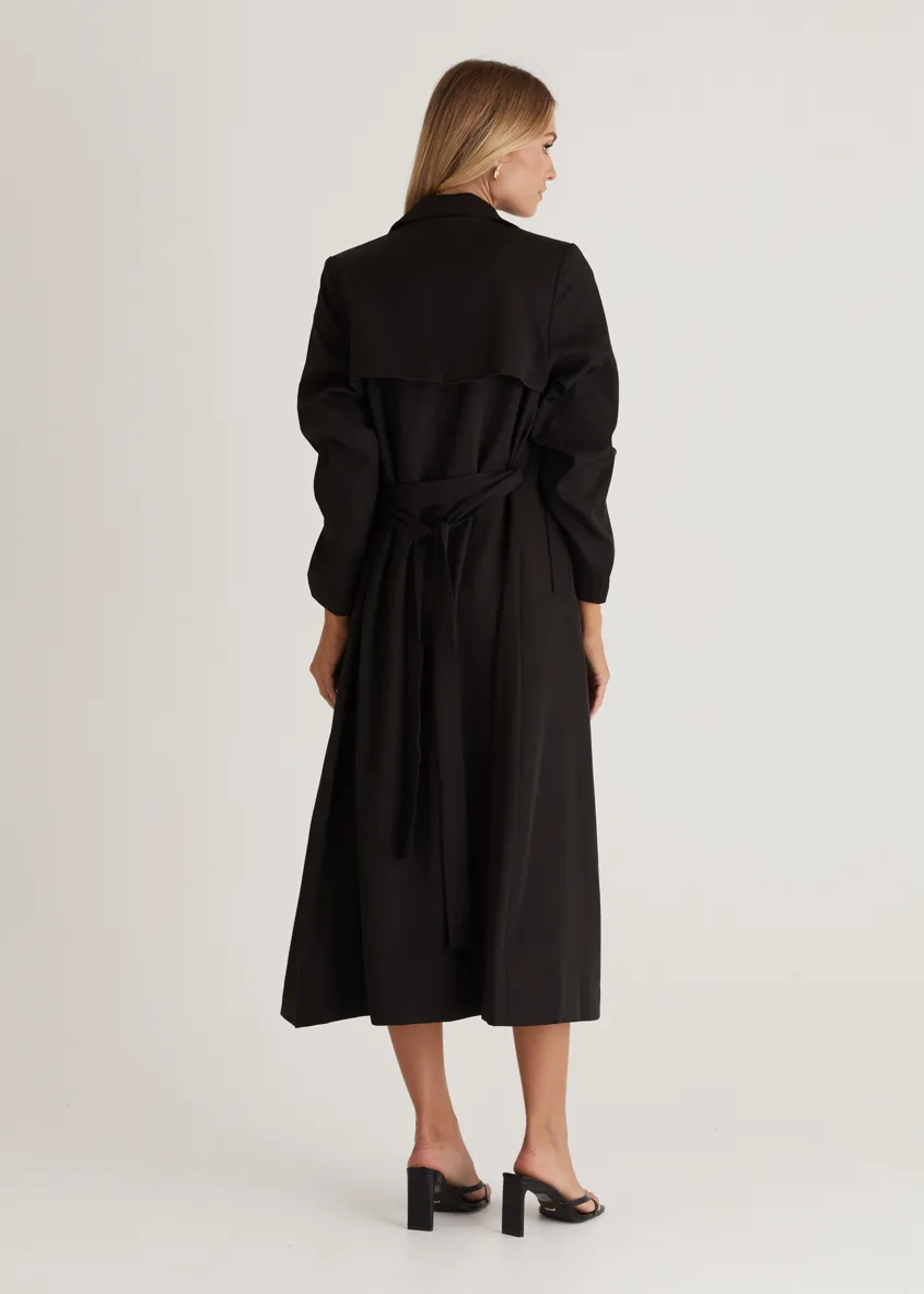 Kylie Trench Coat - Black