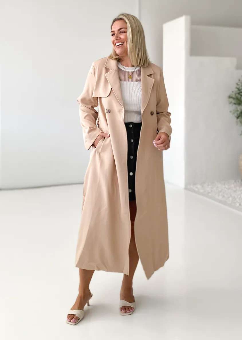Kylie Trench Coat - Camel