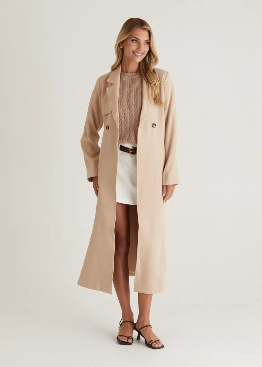 Kylie Trench Coat - Camel