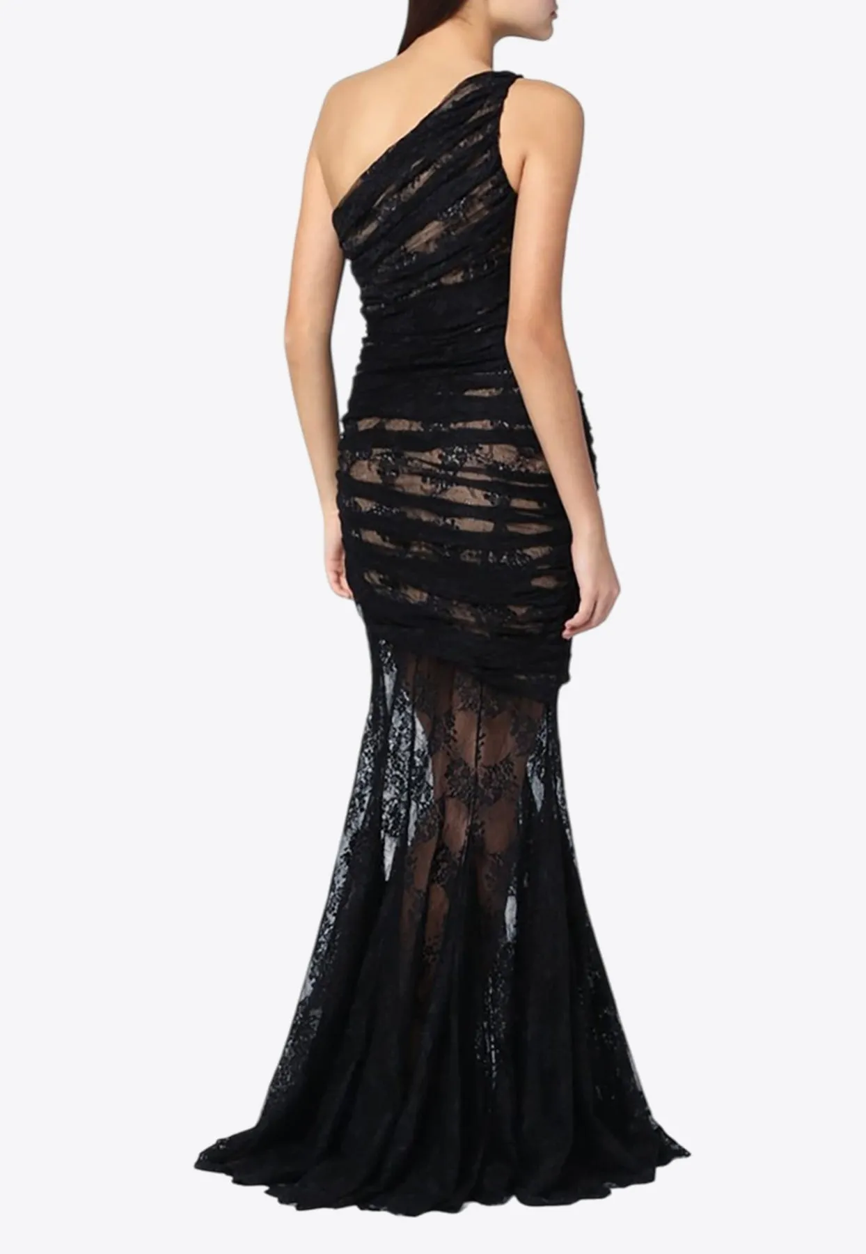 Lace Semi-Transparent Gown