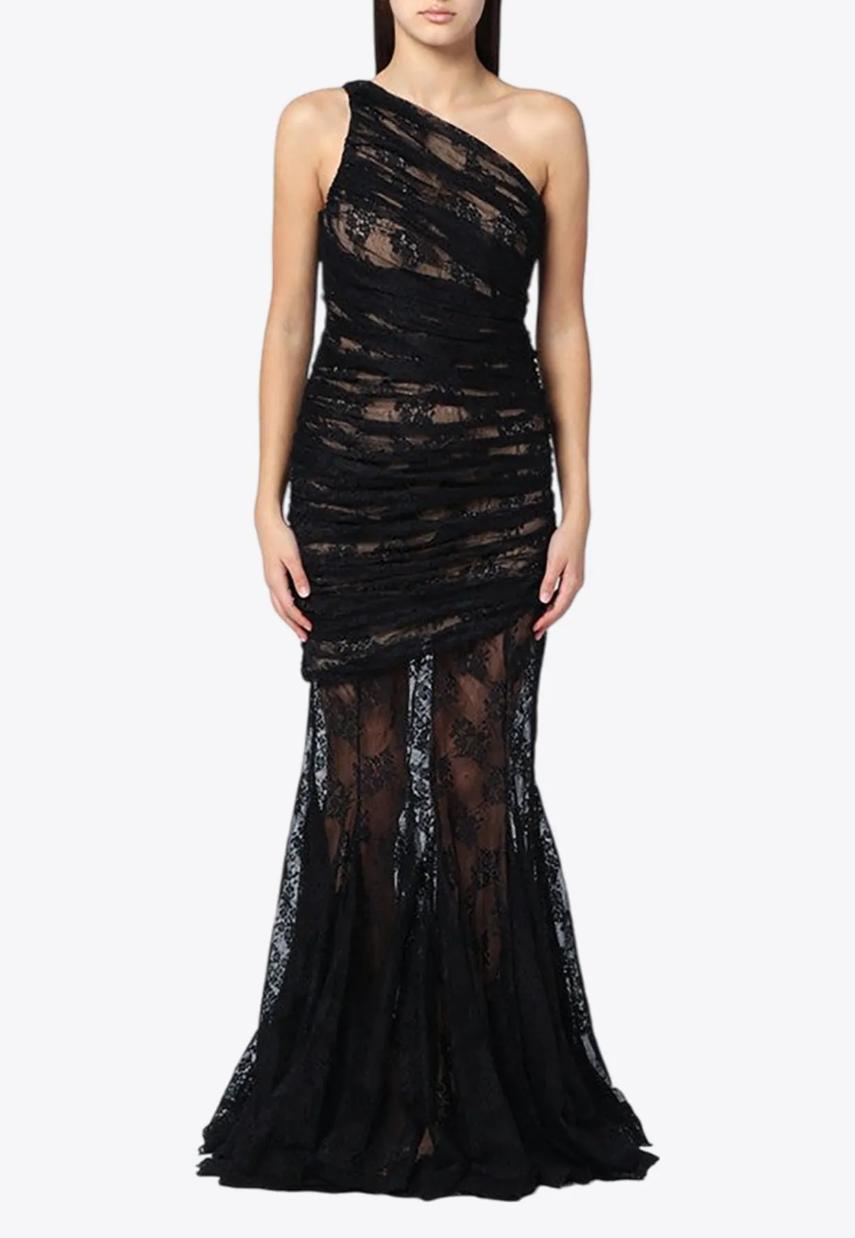Lace Semi-Transparent Gown