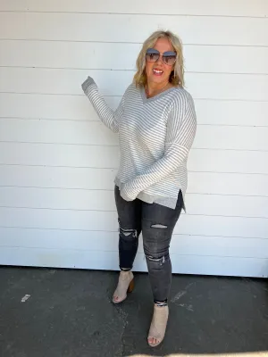 Leaping Into Leaves V-Neck Top - Final Sale