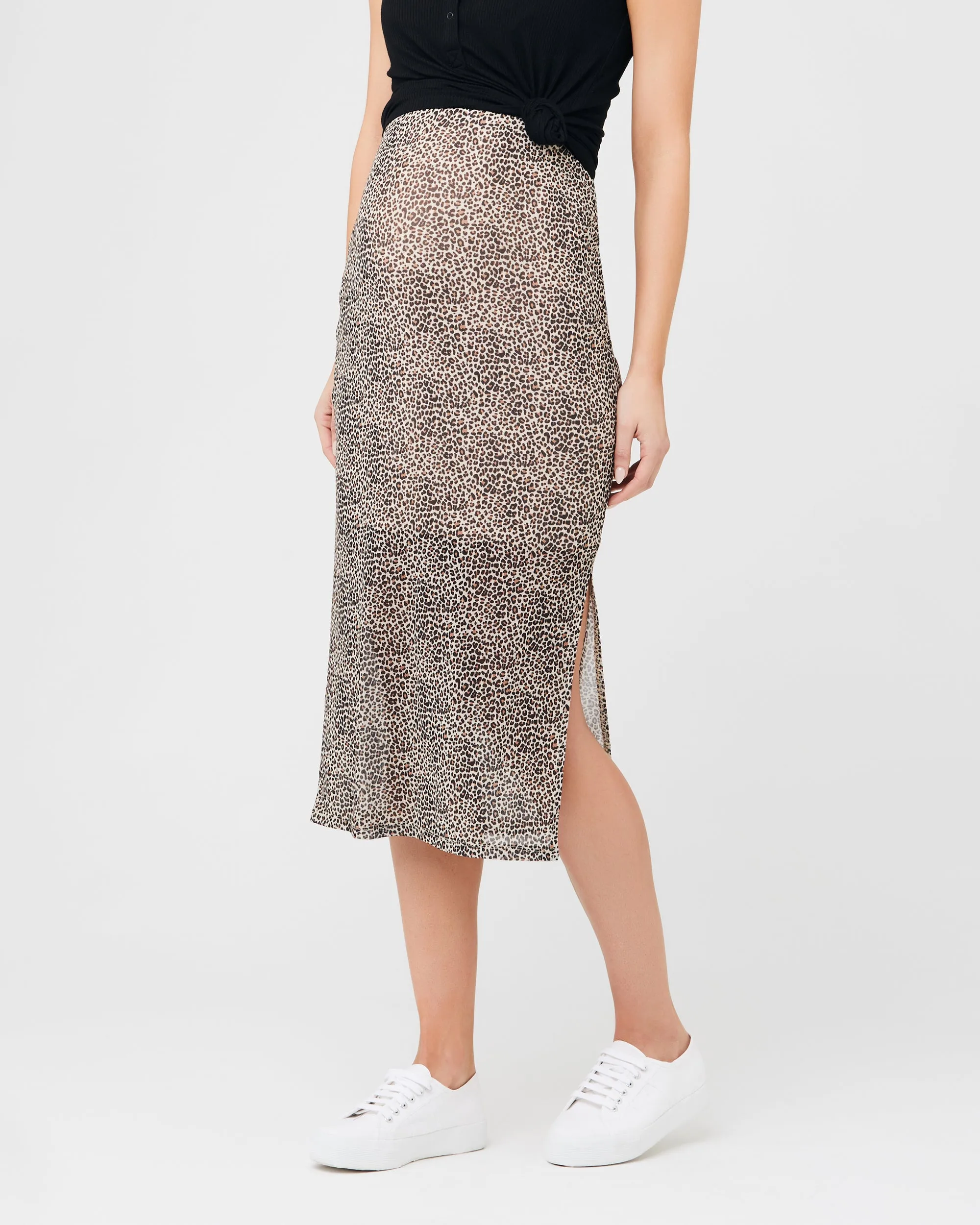 Leopard Mesh Skirt
