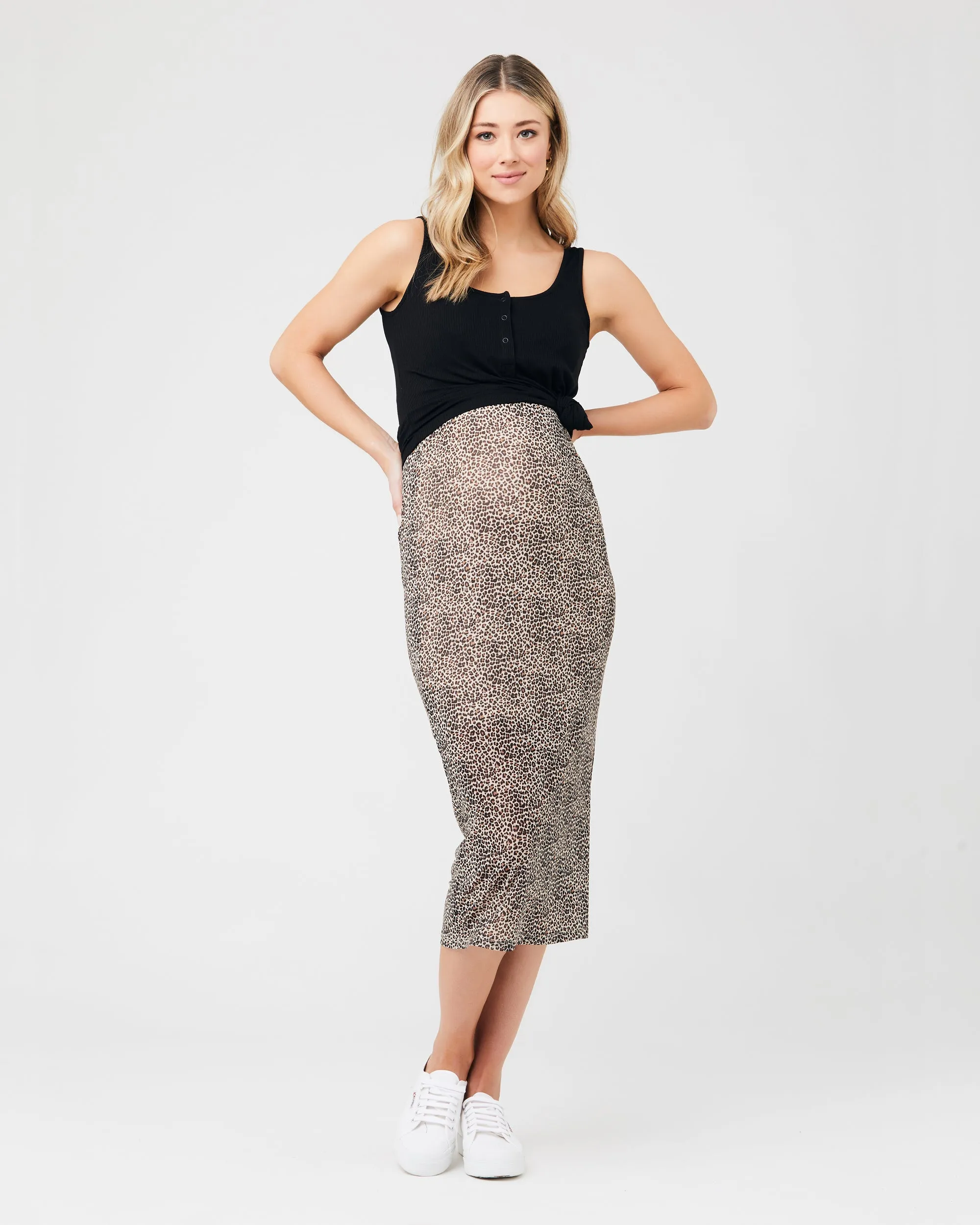 Leopard Mesh Skirt