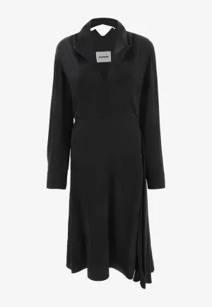 Logo Patch Midi Dress