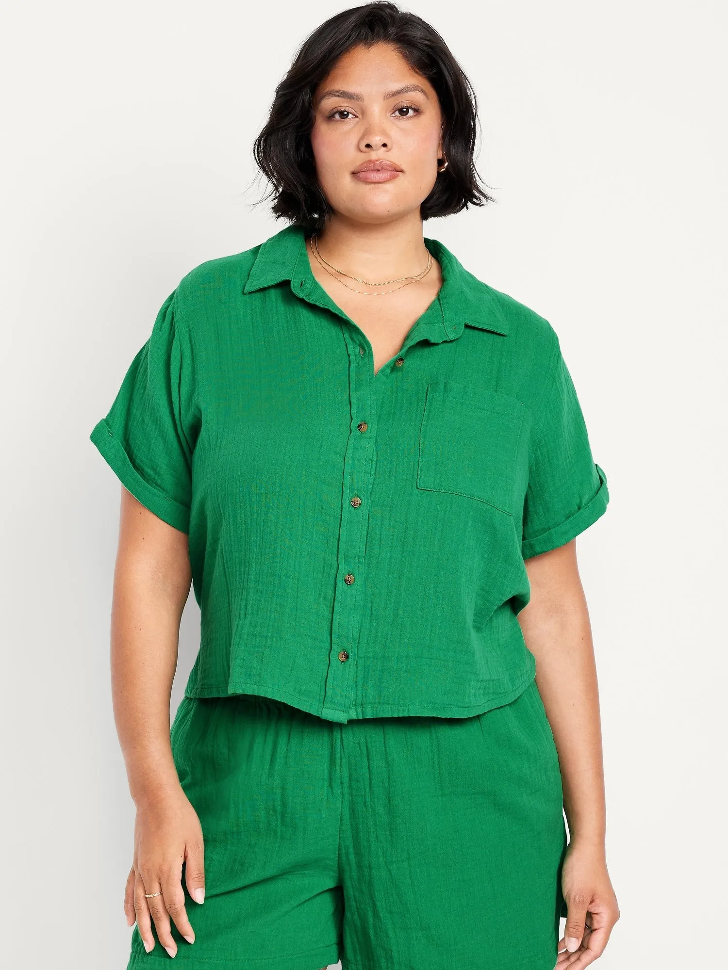 Loose Button-Down Shirt