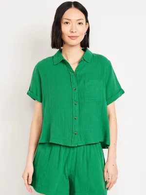 Loose Button-Down Shirt