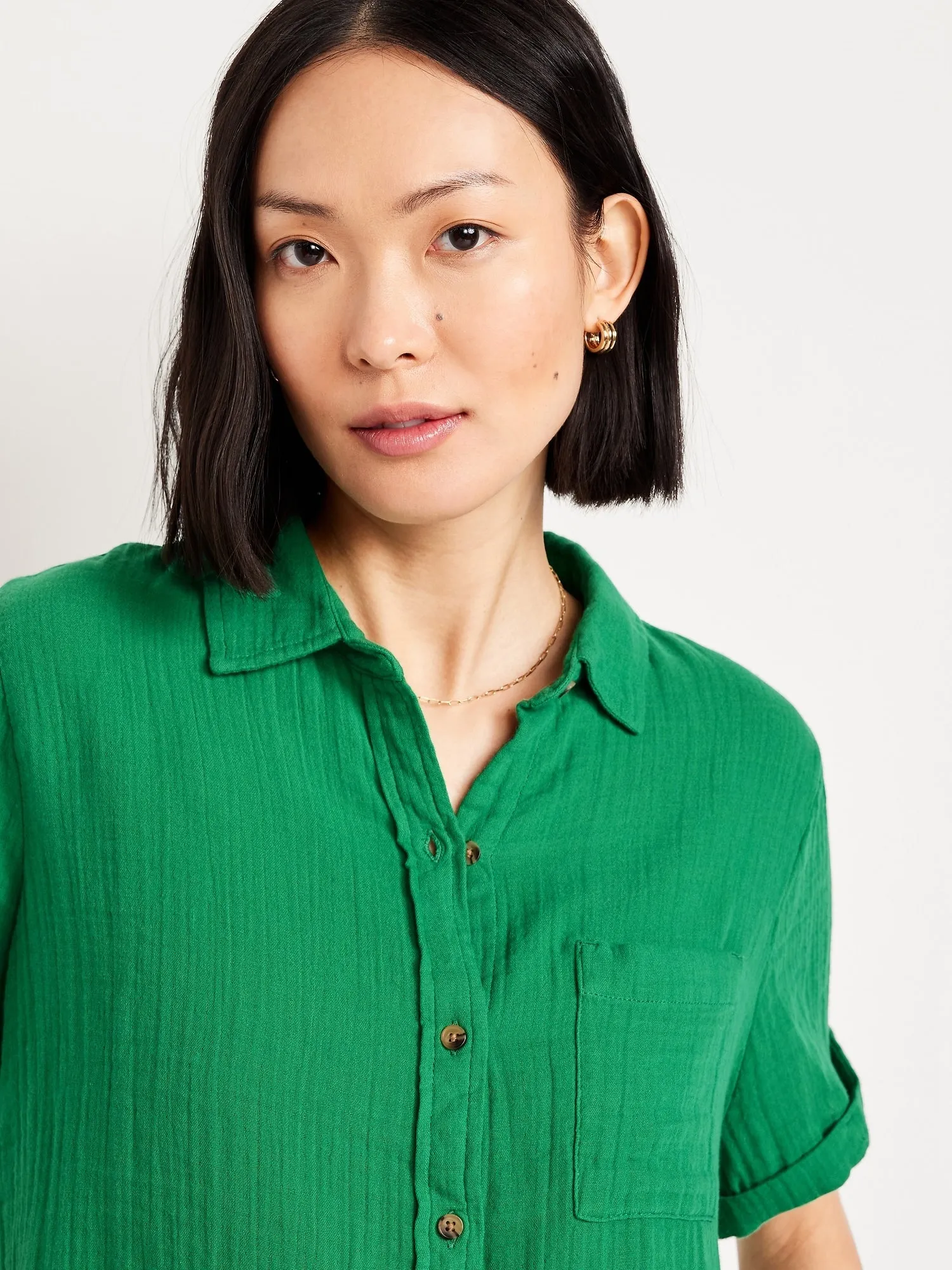 Loose Button-Down Shirt