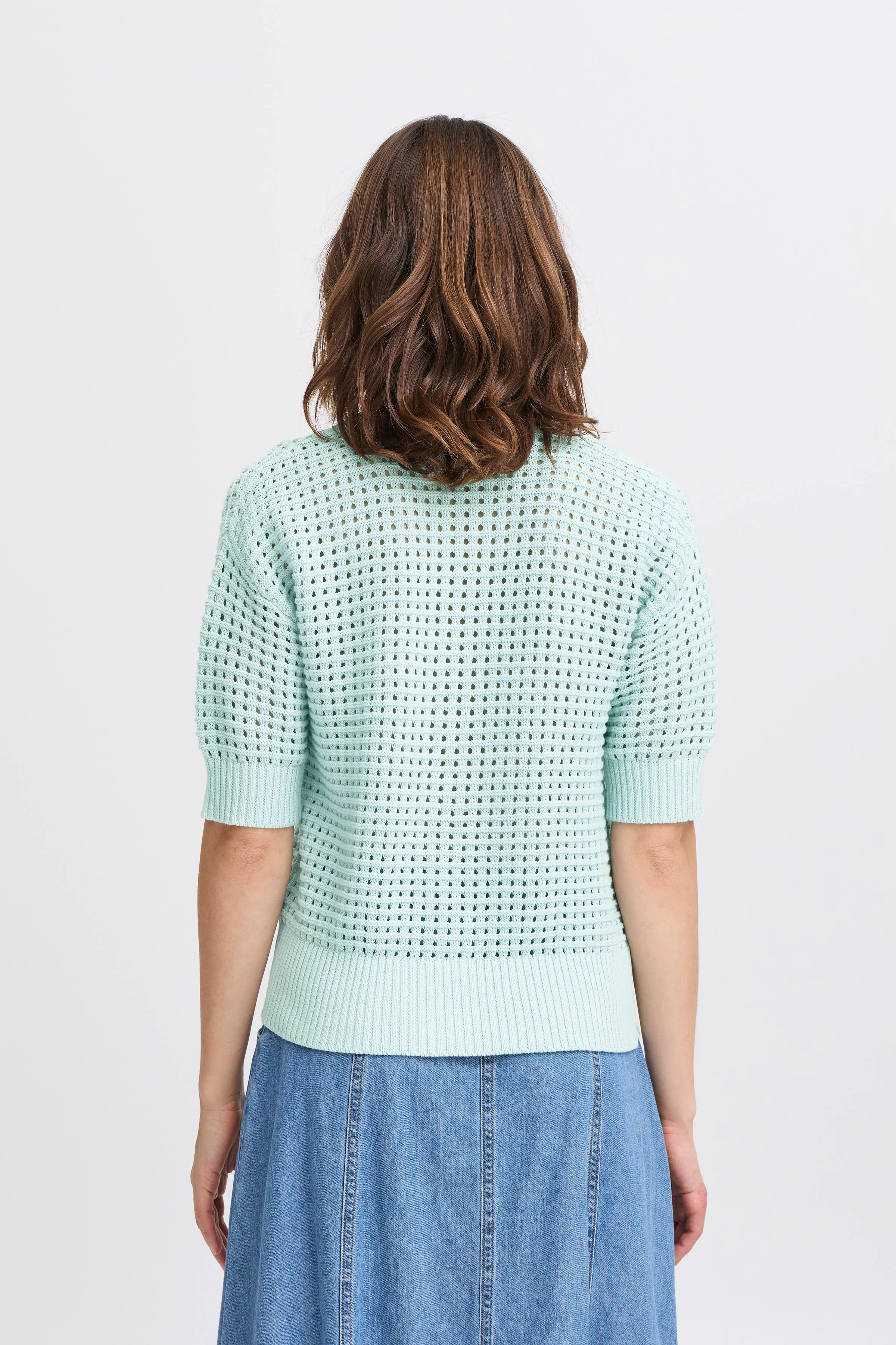 Magio Short Sleeve Cardigan | Blue Haze