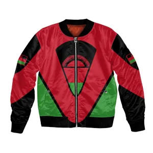 Malawi Bomber Jacket Flag Colors Blended with National Emblem TS04