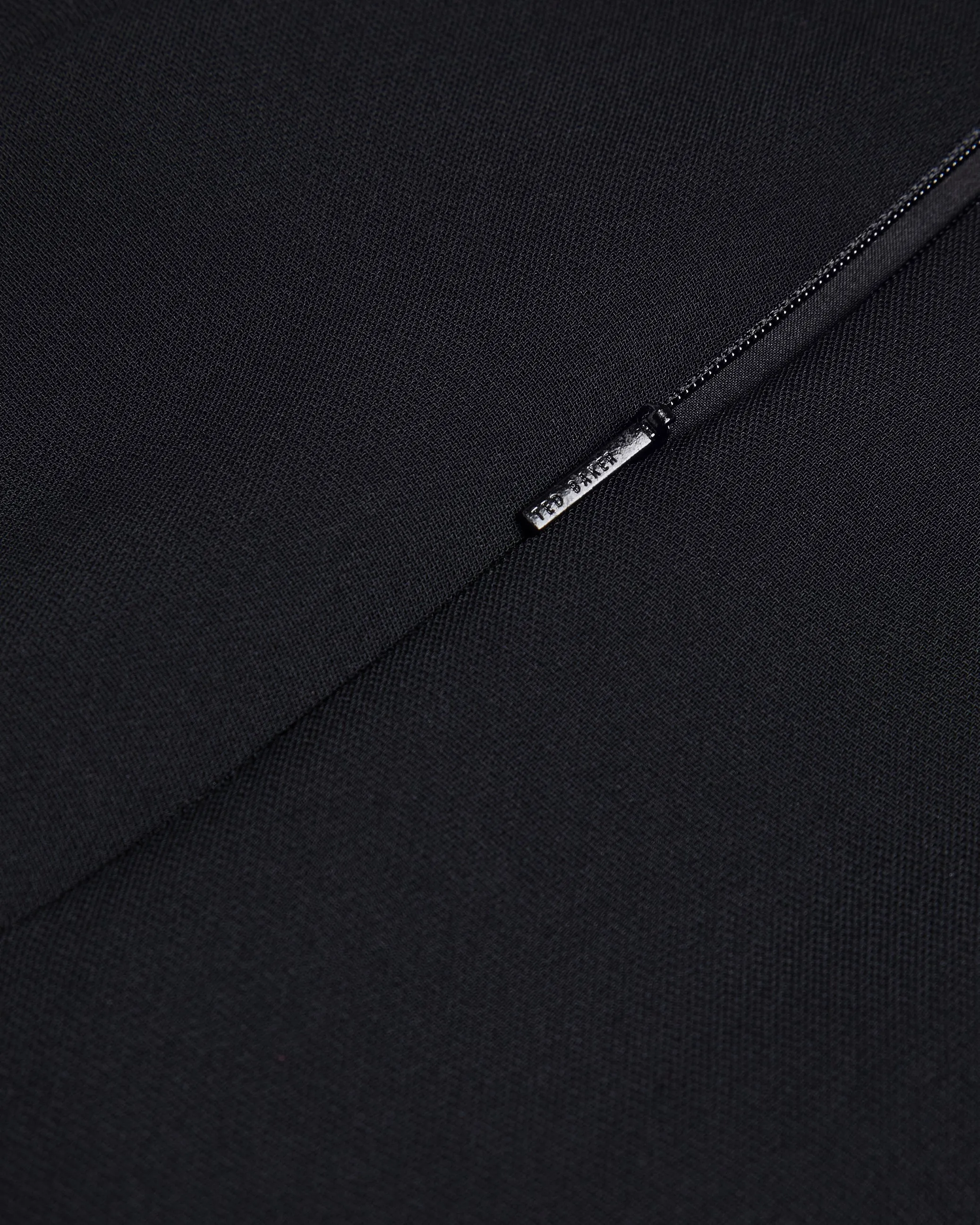 Manabsl Tailored Midi Skirt With Front Split Black