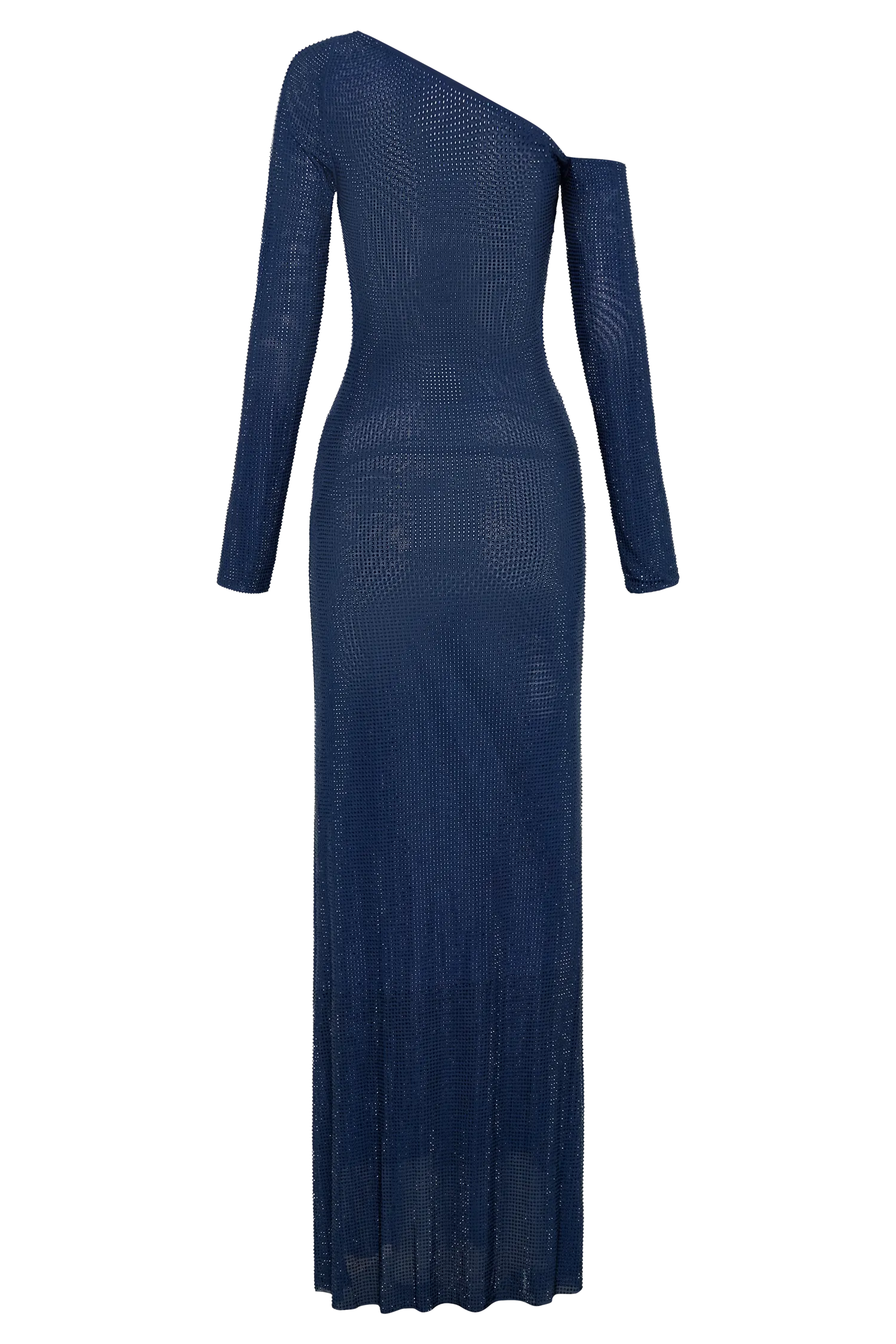 Marcia Diamante Long Sleeve Maxi Dress - Navy