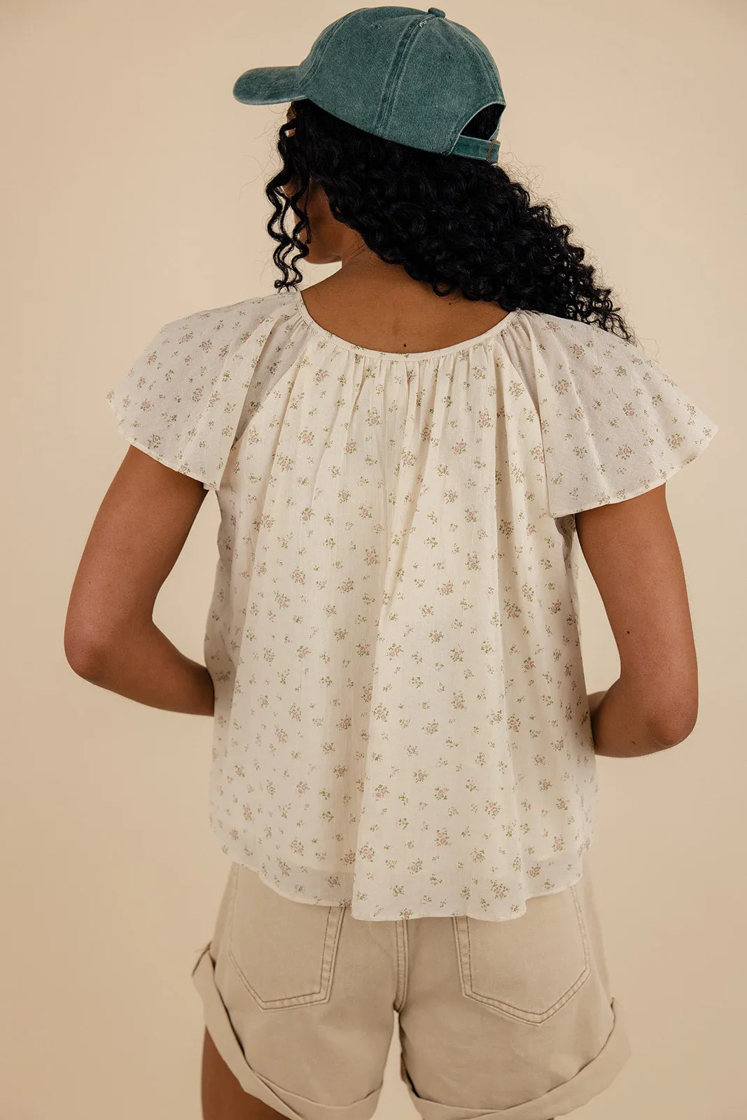 Maria Flutter Sleeve Blouse