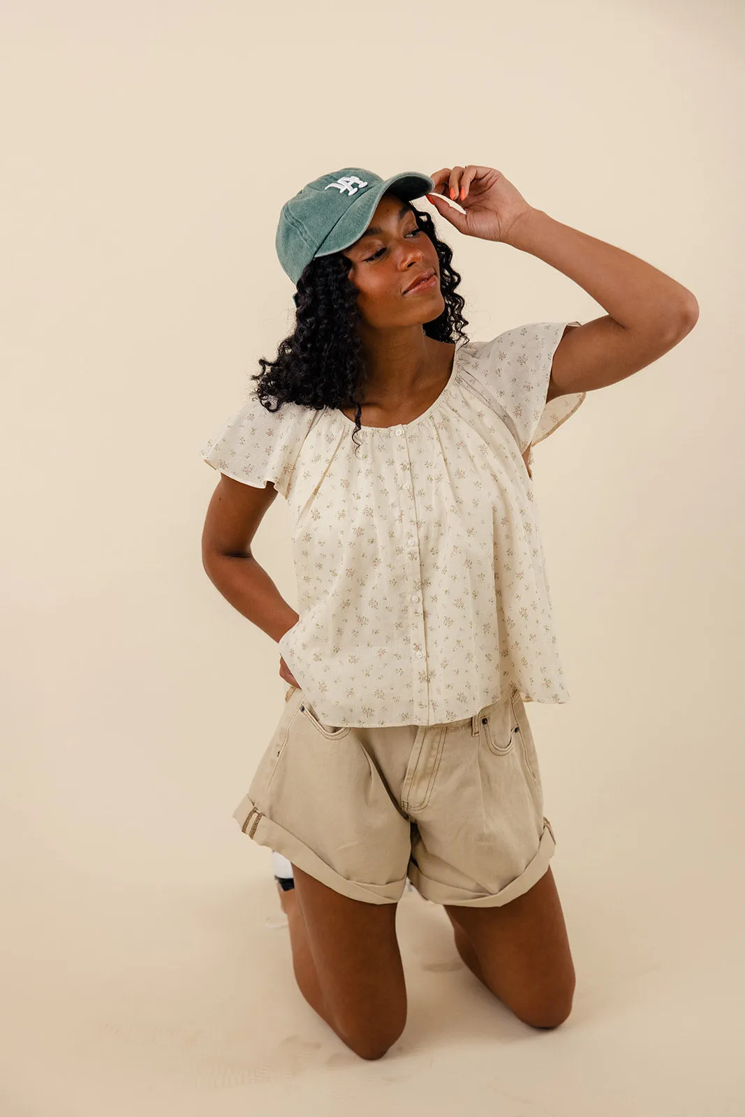Maria Flutter Sleeve Blouse