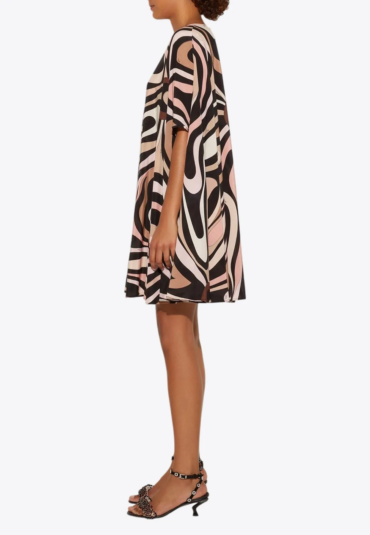 Marmo Print Mini Kaftan