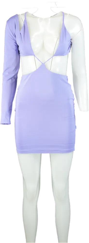 Mars The Label Lilac Cut-Out Bodycon Mini Dress UK 12