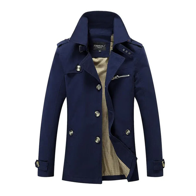 Men Jacket Coat Long Section Fashion Trench Coat Jaqueta Masculina Veste Homme Casual Fit Overcoat Jacket Outerwear 5XL