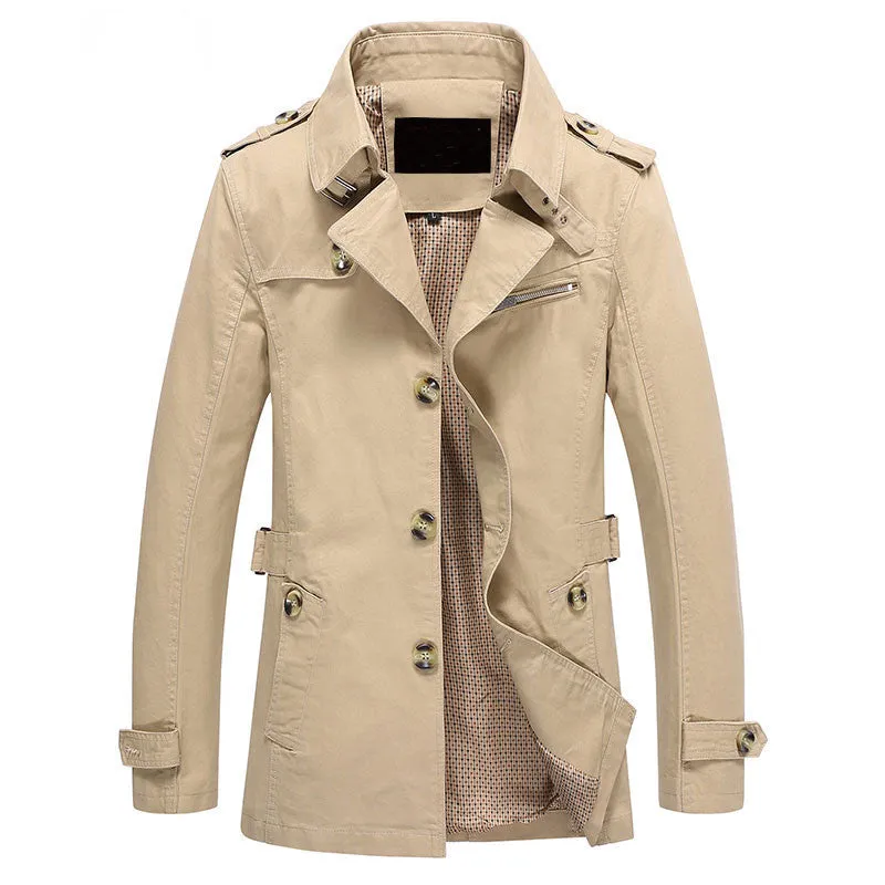 Men Jacket Coat Long Section Fashion Trench Coat Jaqueta Masculina Veste Homme Casual Fit Overcoat Jacket Outerwear 5XL