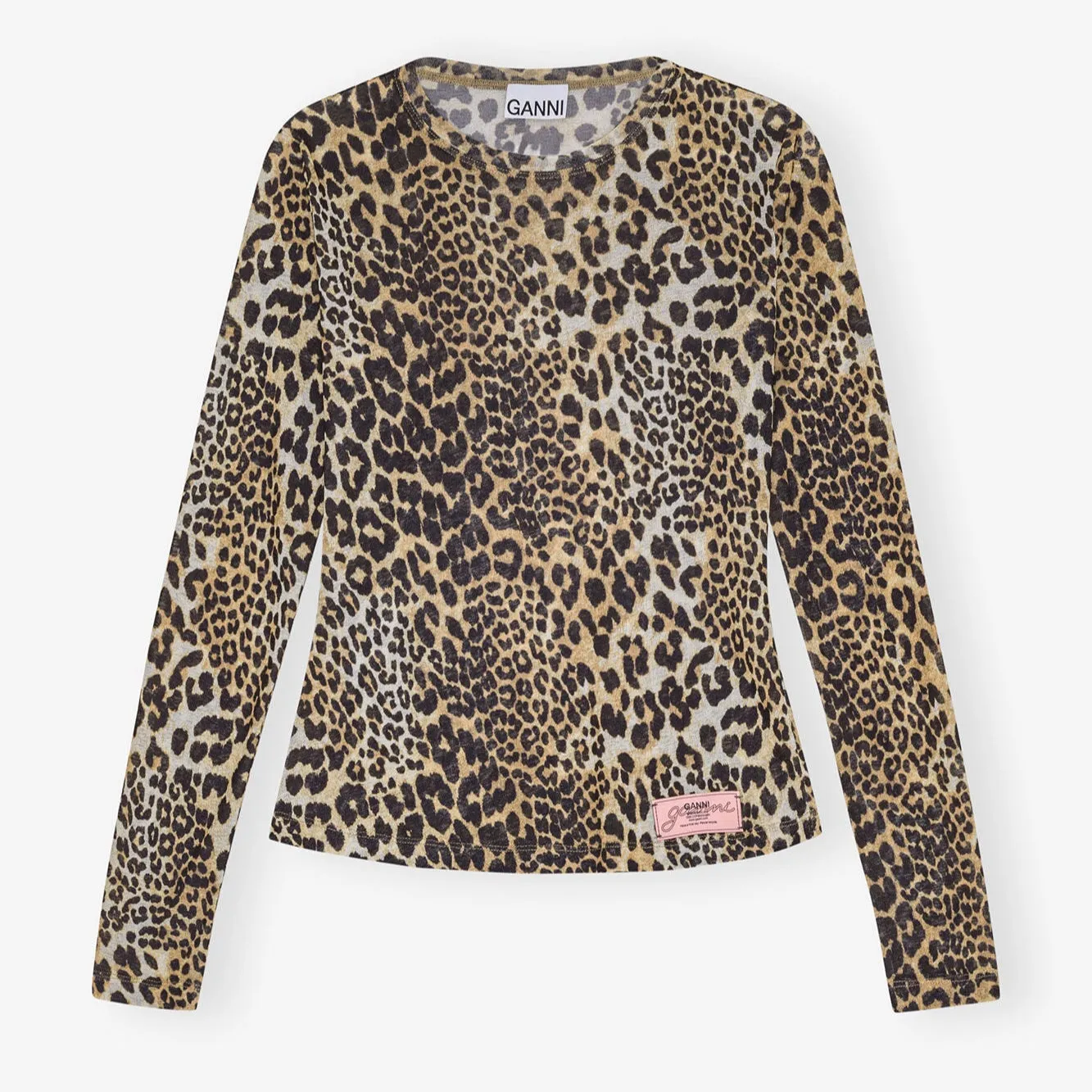 MESH LONG SLEEVE TOP | LEOPARD