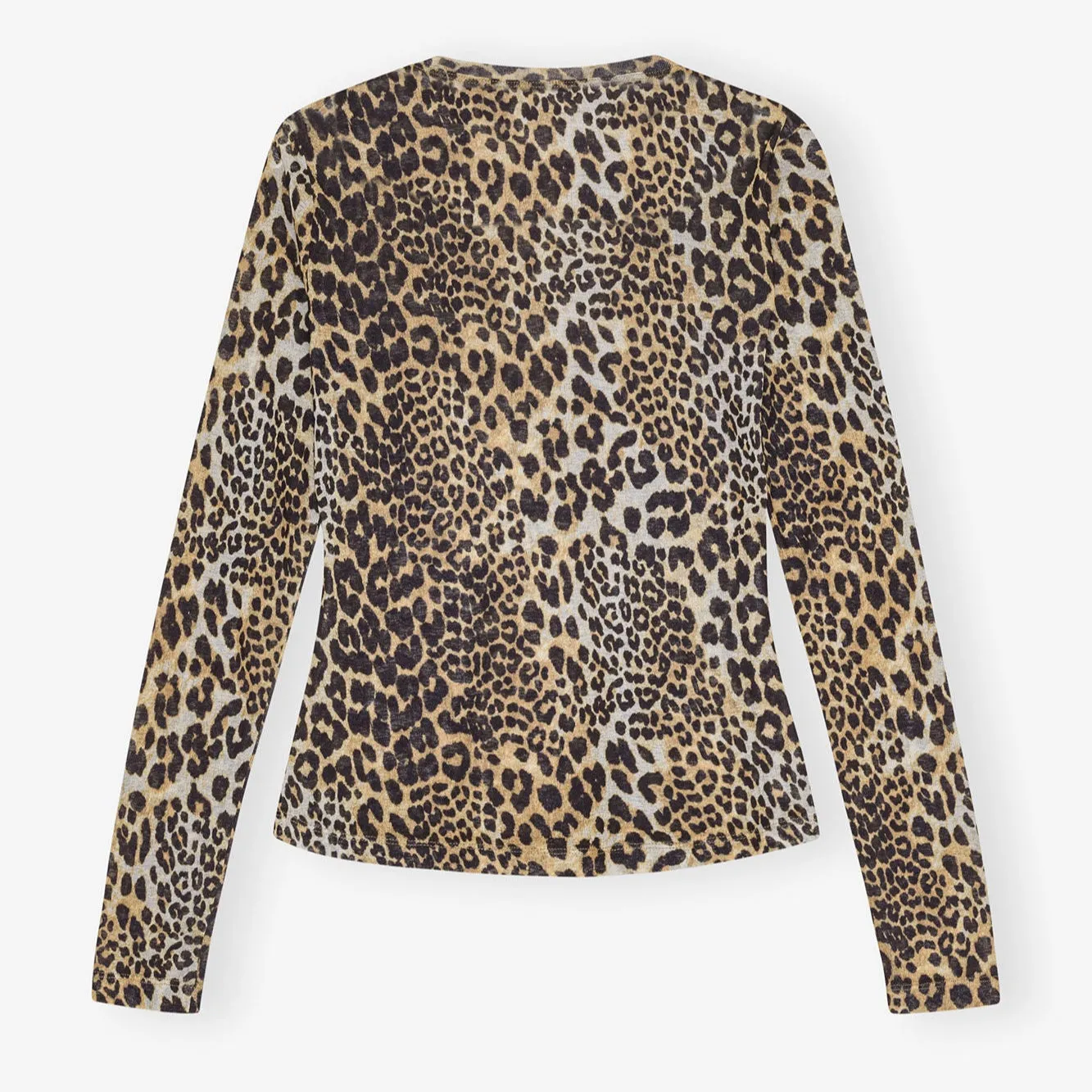 MESH LONG SLEEVE TOP | LEOPARD