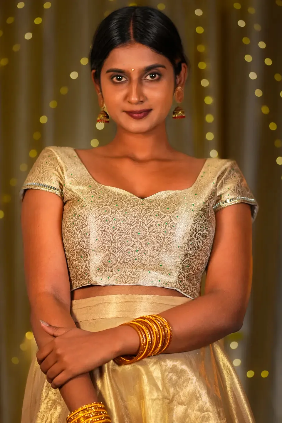 Miss Luxury Banarasi Cap Sleeve Blouse