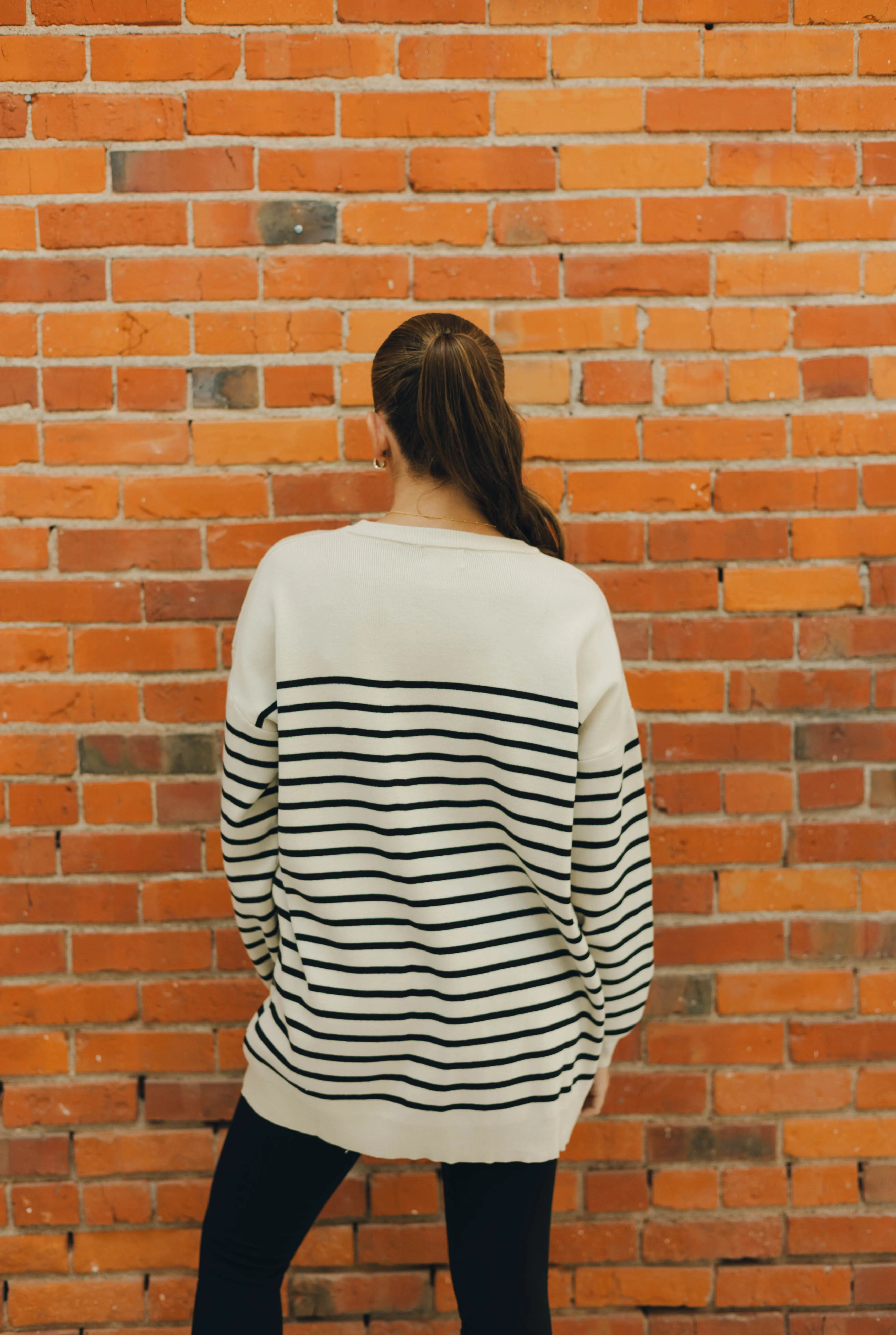 Model Stripe Tunic Sweater