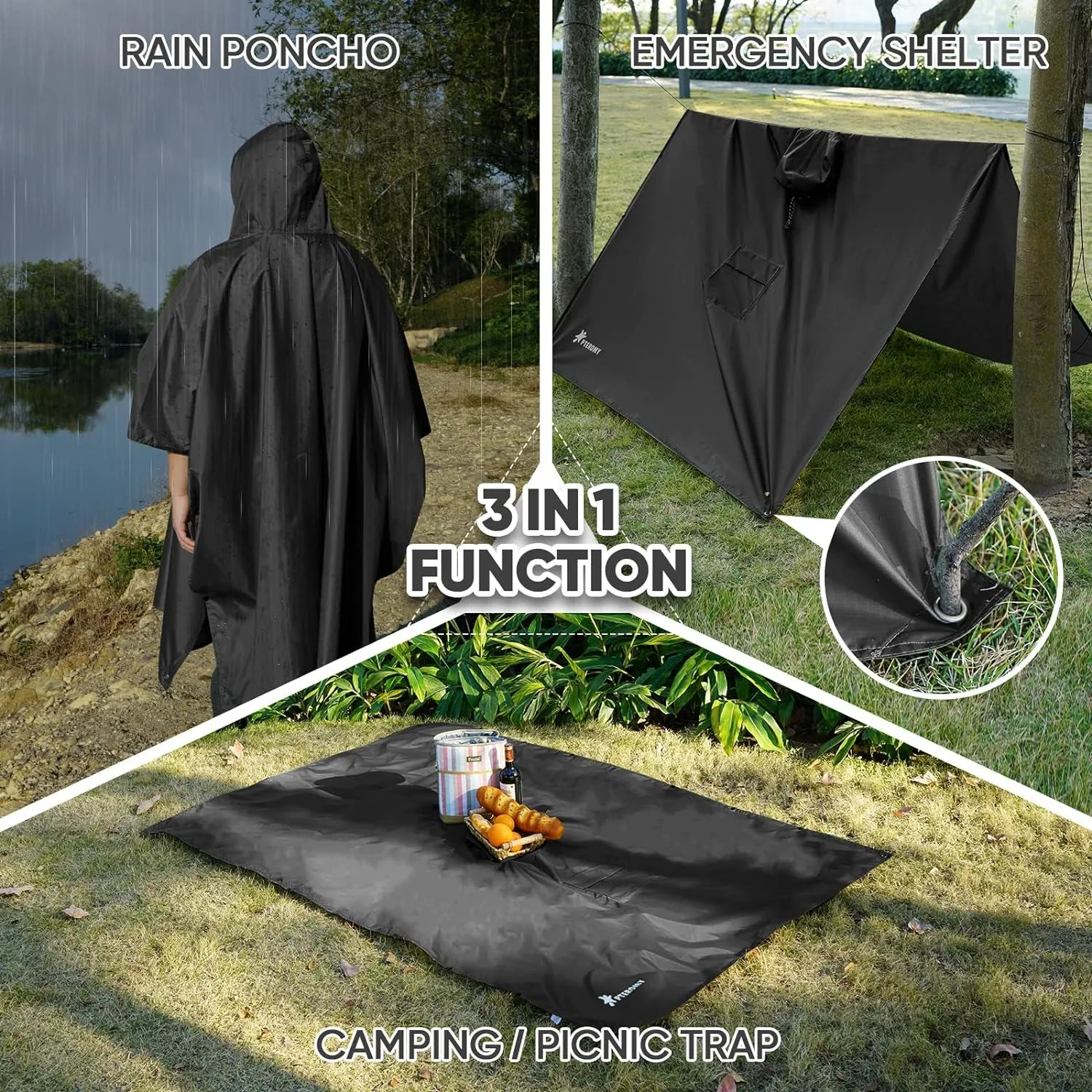 Multi functional Rain Poncho