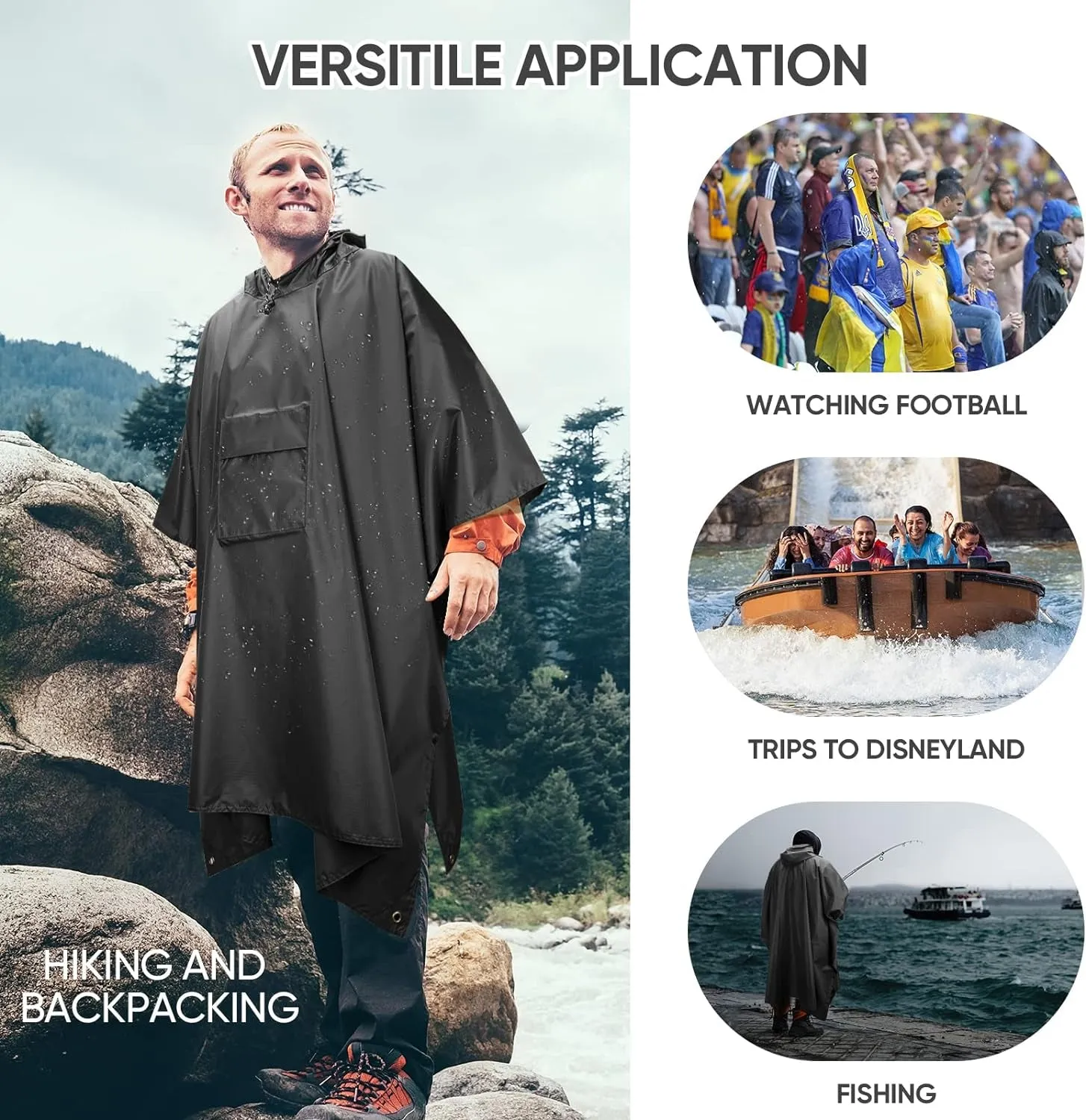 Multi functional Rain Poncho