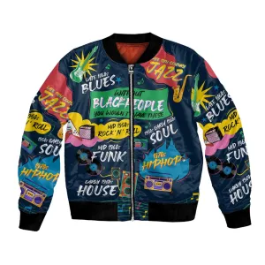 Music That Makes Us Proud African Bomber Jacket Black People DT02